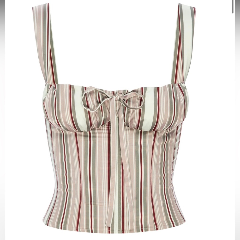 Miaou Agnes Corset in tuxedo stripe